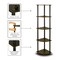 Espresso Black Space-Saving 5-Tier Corner Bookcase with Open Back for Home or Office Use